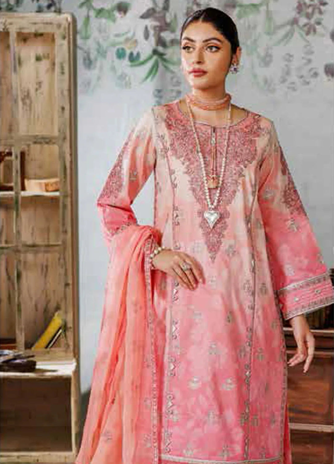 Maahi By Alizeh Fashion Embroidered Lawn Suit Unstitched 3 Piece AFB24M2 D-01 Mala - Summer Collection