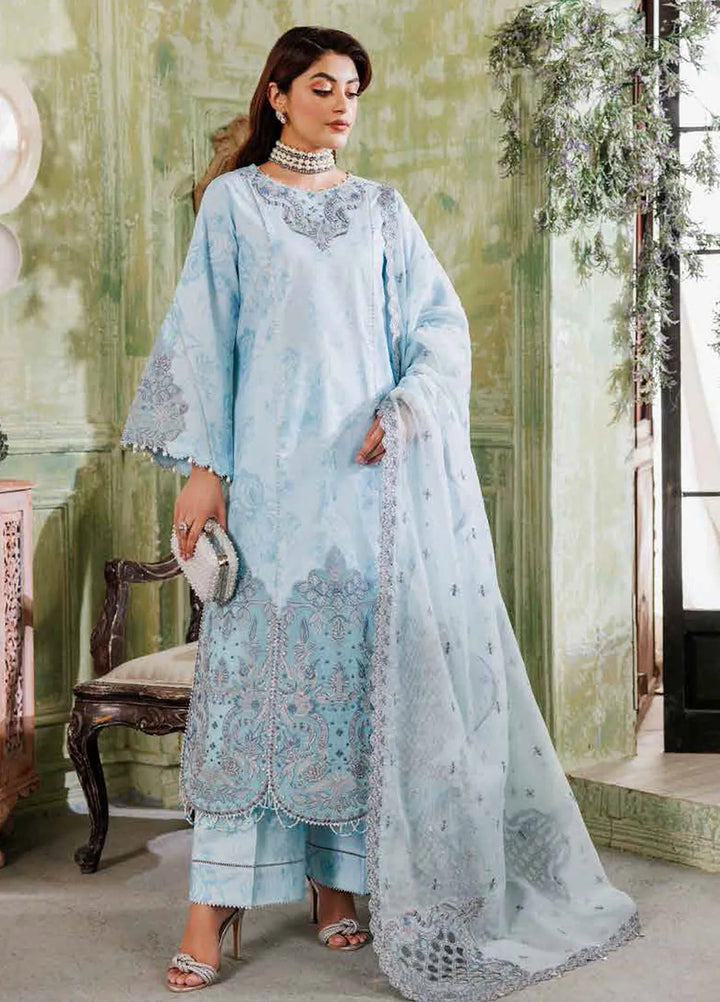 Maahi By Alizeh Fashion Embroidered Lawn Suit Unstitched 3 Piece AFB24M2 D-03 Zara - Summer Collection