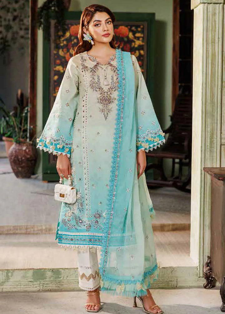 Maahi By Alizeh Fashion Embroidered Lawn Suit Unstitched 3 Piece AFB24M2 D-06 Zari - Summer Collection