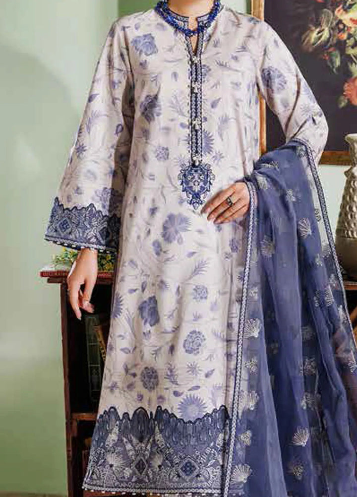 Maahi By Alizeh Fashion Embroidered Lawn Suit Unstitched 3 Piece AFB24M2 D-09 Sham - Summer Collection