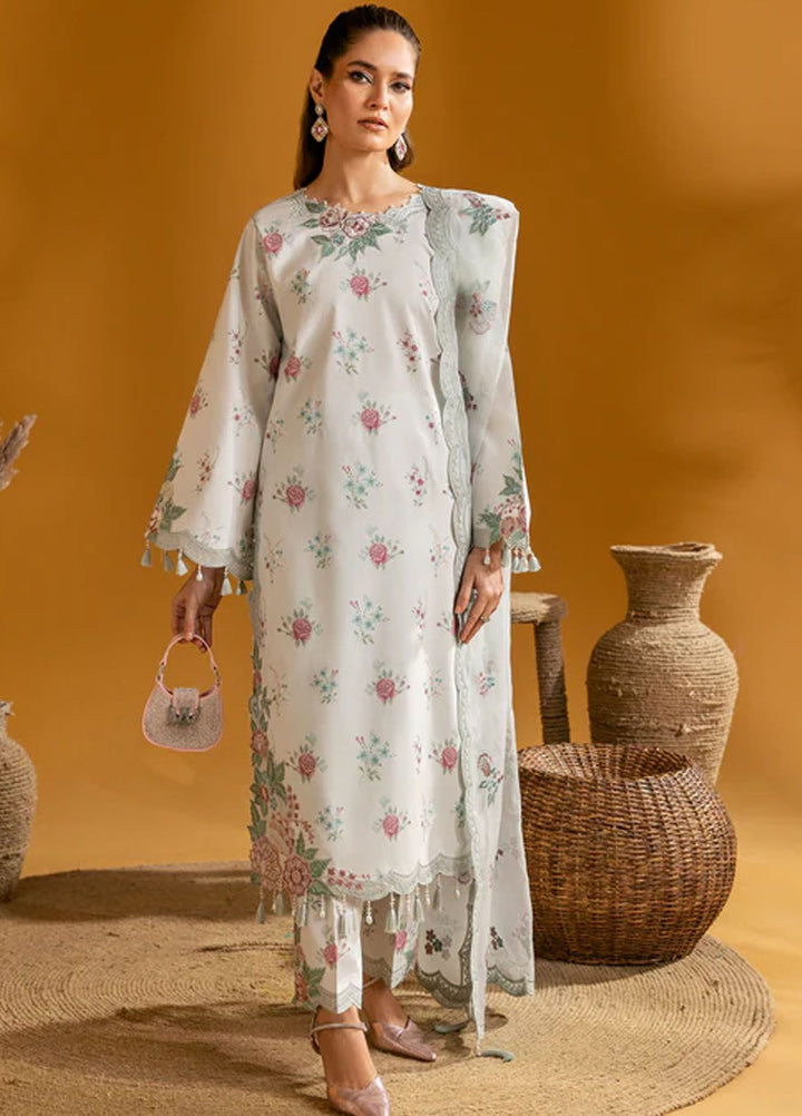 Maahi by Alizeh Fashion Embroidered Lawn Suits Unstitched 3 Piece AFB24M D-01 Ivy - Summer Collection