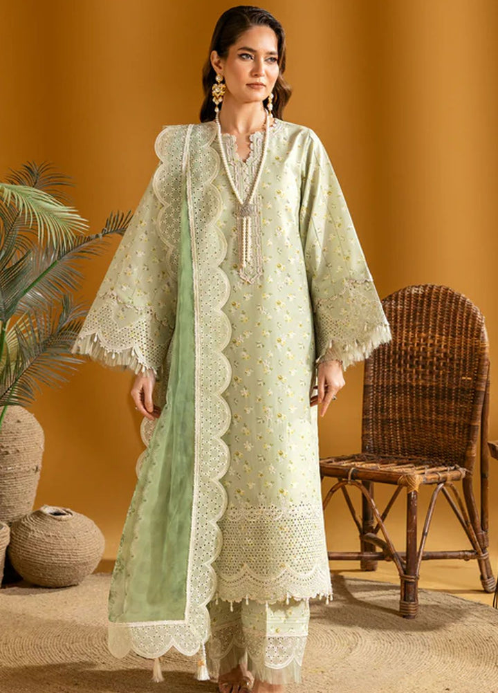 Maahi by Alizeh Fashion Embroidered Lawn Suits Unstitched 3 Piece AFB24M D-04 Ziva - Summer Collection