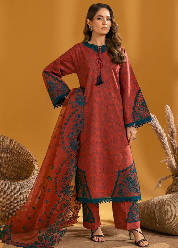 Maahi by Alizeh Fashion Embroidered Lawn Suits Unstitched 3 Piece AFB24M D-08 Mira - Summer Collection