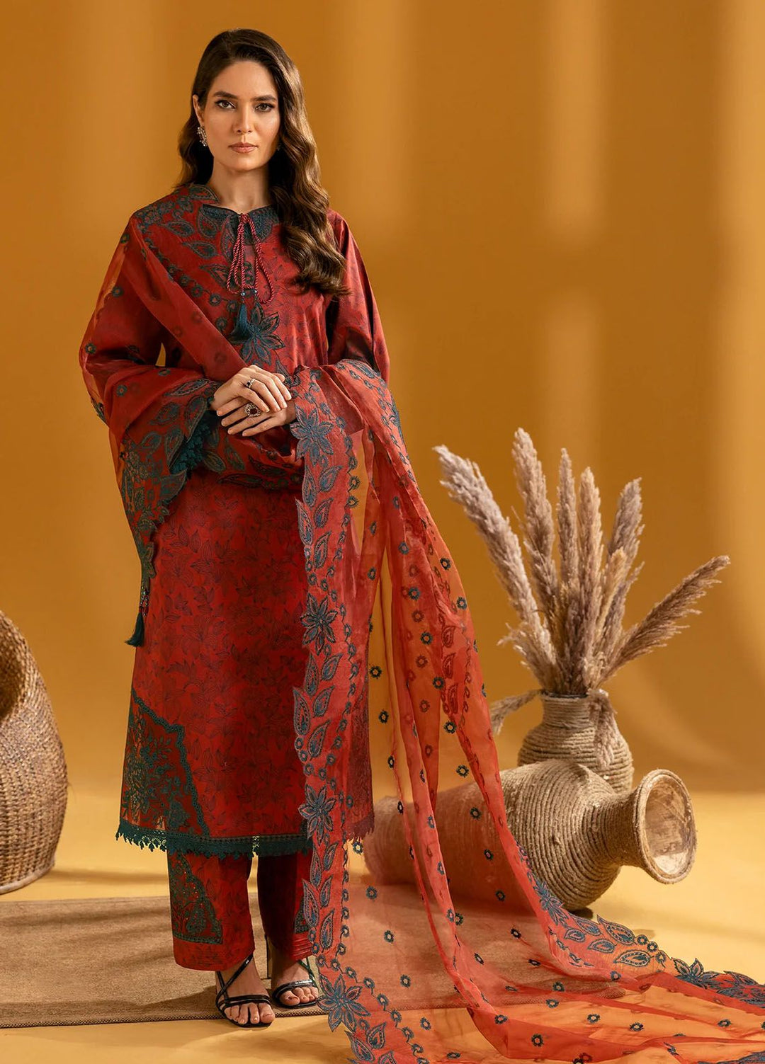 Maahi by Alizeh Fashion Embroidered Lawn Suits Unstitched 3 Piece AFB24M D-08 Mira - Summer Collection