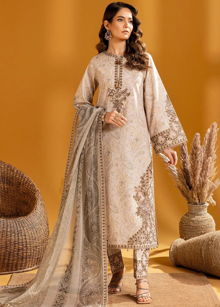 Maahi by Alizeh Fashion Embroidered Lawn Suits Unstitched 3 Piece AFB24M D-09 Hira - Summer Collection