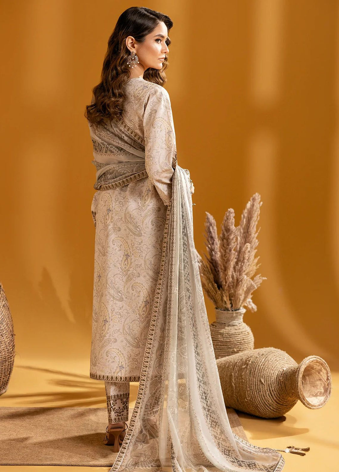 Maahi by Alizeh Fashion Embroidered Lawn Suits Unstitched 3 Piece AFB24M D-09 Hira - Summer Collection