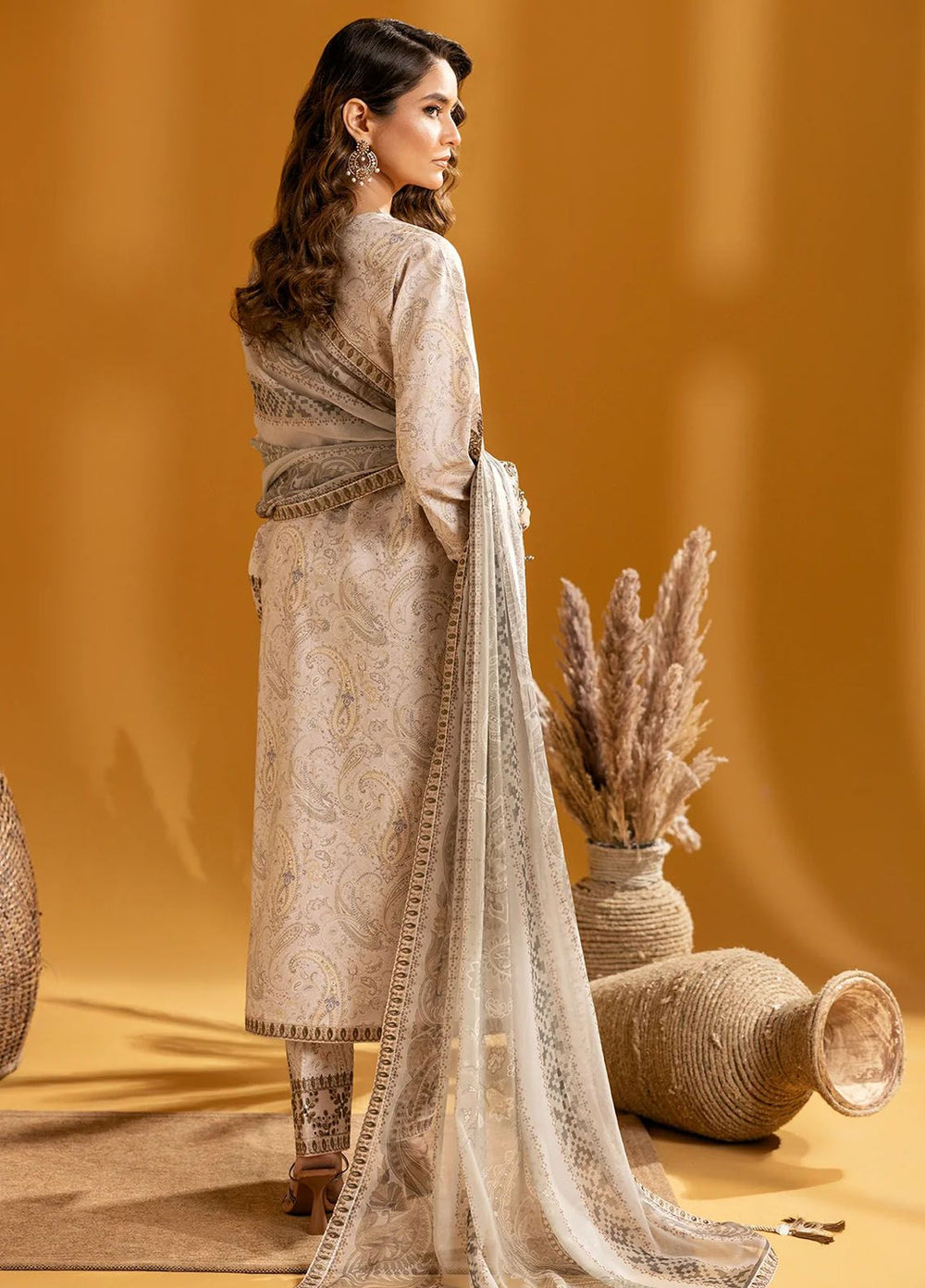 Maahi by Alizeh Fashion Embroidered Lawn Suits Unstitched 3 Piece AFB24M D-09 Hira - Summer Collection