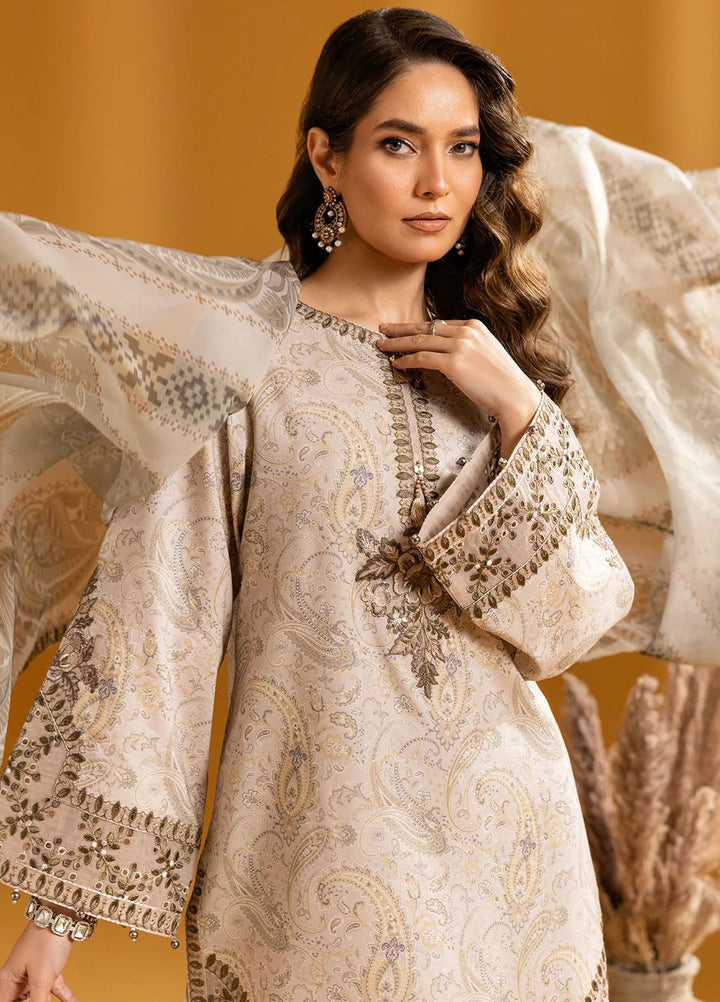 Maahi by Alizeh Fashion Embroidered Lawn Suits Unstitched 3 Piece AFB24M D-09 Hira - Summer Collection