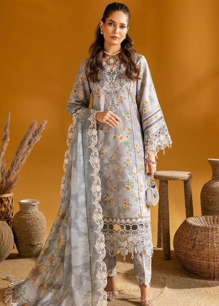 Maahi by Alizeh Fashion Embroidered Lawn Suits Unstitched 3 Piece AFB24M D-10 Lina - Summer Collection