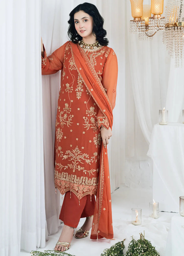 Maahi by Shamooz Embroidered Chiffon Suits Unstitched 3 Piece SHM24M SU-108 Janan - Festive Collection