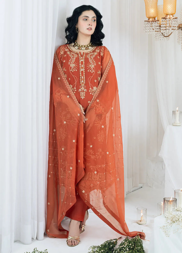 Maahi by Shamooz Embroidered Chiffon Suits Unstitched 3 Piece SHM24M SU-108 Janan - Festive Collection