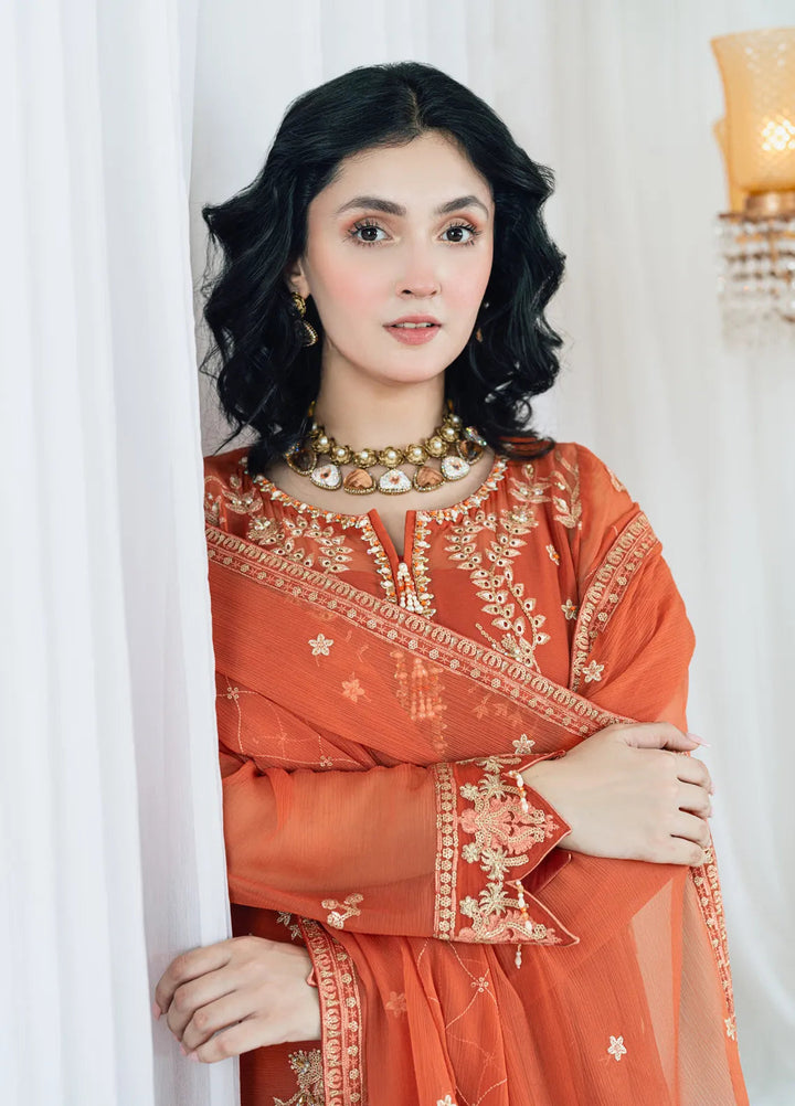 Maahi by Shamooz Embroidered Chiffon Suits Unstitched 3 Piece SHM24M SU-108 Janan - Festive Collection