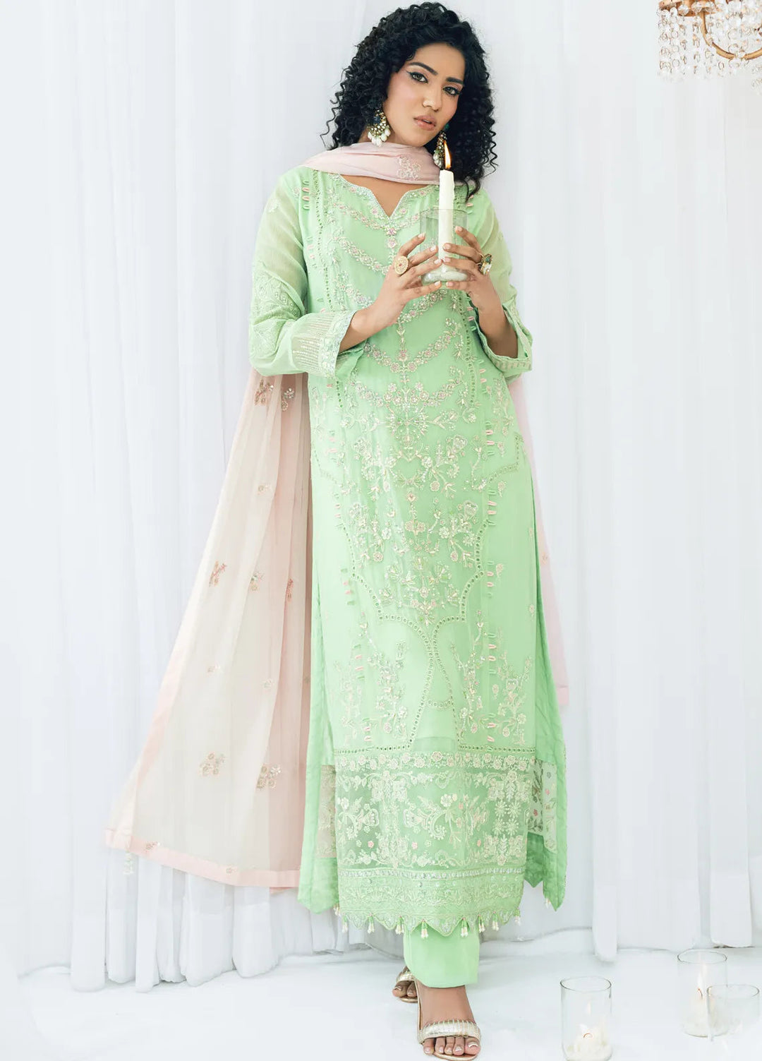 Maahi by Shamooz Embroidered Chiffon Suits Unstitched 3 Piece SHM24M SU-110 Anaa - Festive Collection