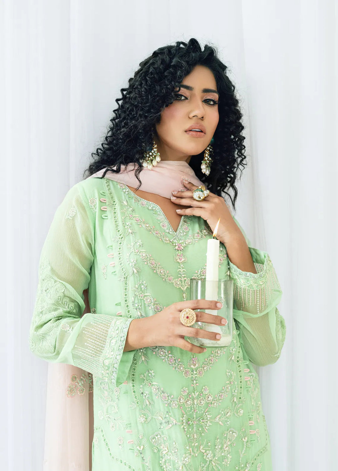 Maahi by Shamooz Embroidered Chiffon Suits Unstitched 3 Piece SHM24M SU-110 Anaa - Festive Collection