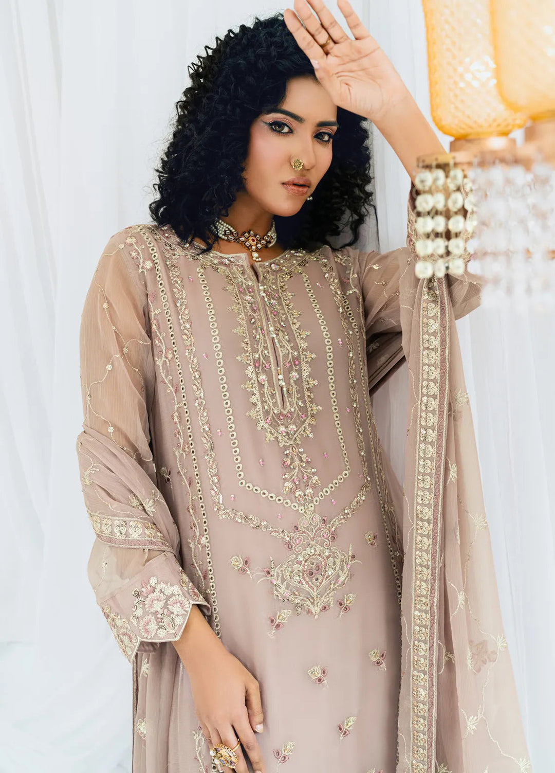 Maahi by Shamooz Embroidered Chiffon Suits Unstitched 3 Piece SHM24M SU-112 Chaanda - Festive Collection