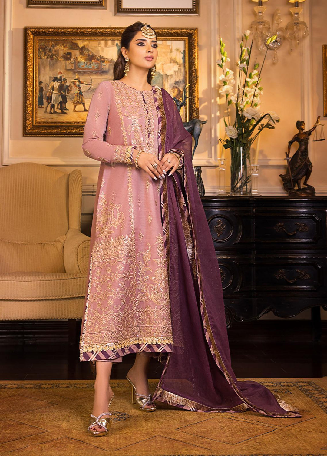 Maahru & Noorie by Asim Jofa Embroidered Cotton Suits Unstitched 3 Piece AJ23MN AJSM-03 - Festive Collection