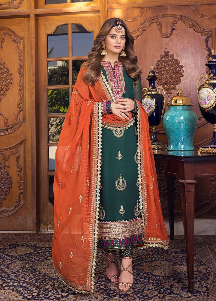 Maahru & Noorie by Asim Jofa Embroidered Chiffon Suits Unstitched 3 Piece AJ23MN AJSM-04 - Festive Collection