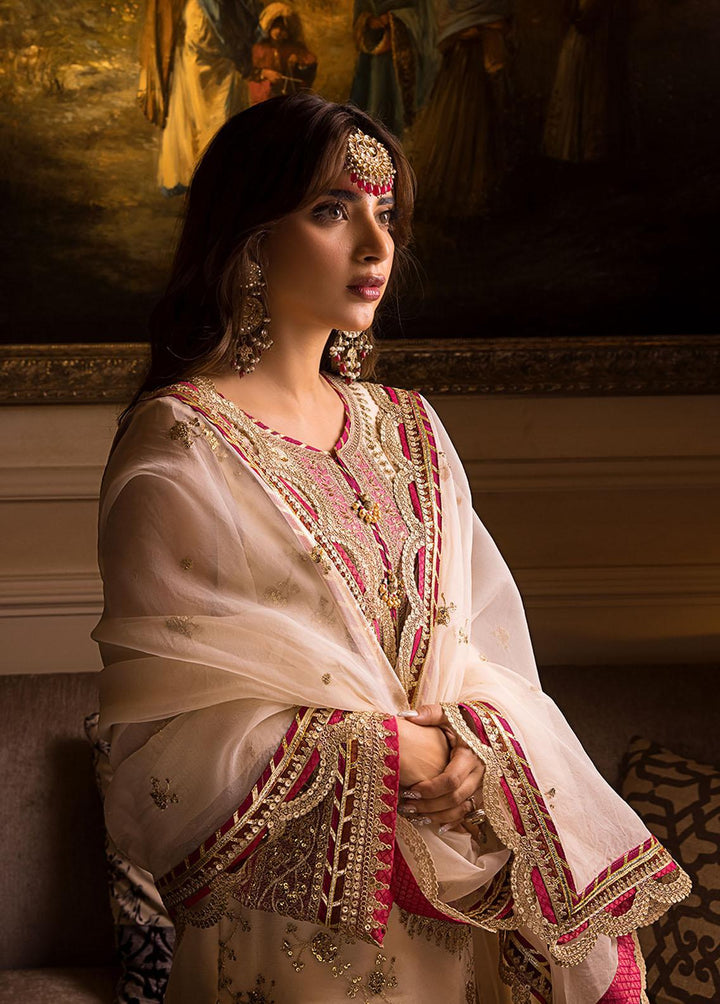 Maahru & Noorie by Asim Jofa Embroidered Organza Suits Unstitched 3 Piece AJ23MN AJSM-05 - Festive Collection