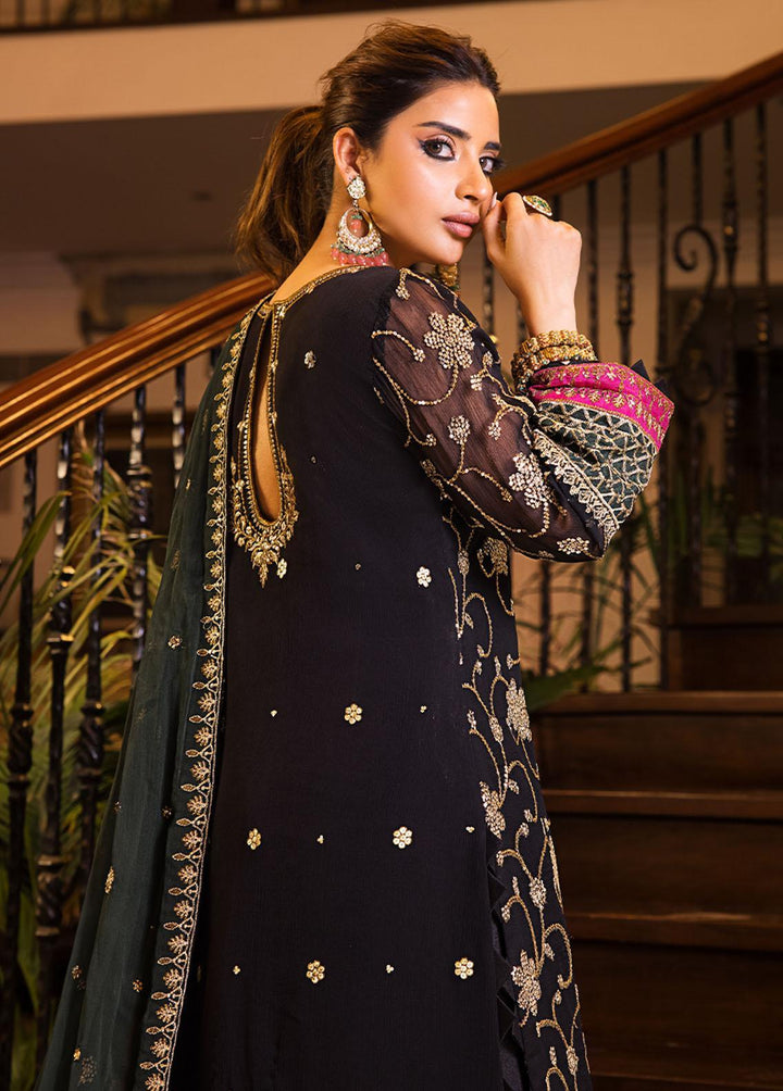 Maahru & Noorie by Asim Jofa Embroidered Chiffon Suits Unstitched 3 Piece AJ23MN AJSM-07 - Festive Collection