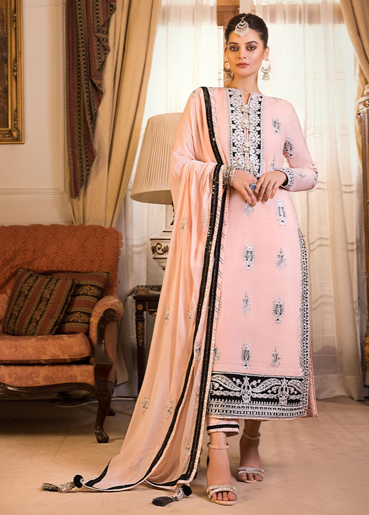 Maahru & Noorie by Asim Jofa Embroidered Cotton Suits Unstitched 3 Piece AJ23MN AJSM-10 - Festive Collection