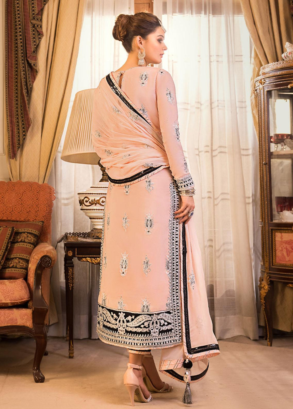 Maahru & Noorie by Asim Jofa Embroidered Cotton Suits Unstitched 3 Piece AJ23MN AJSM-10 - Festive Collection
