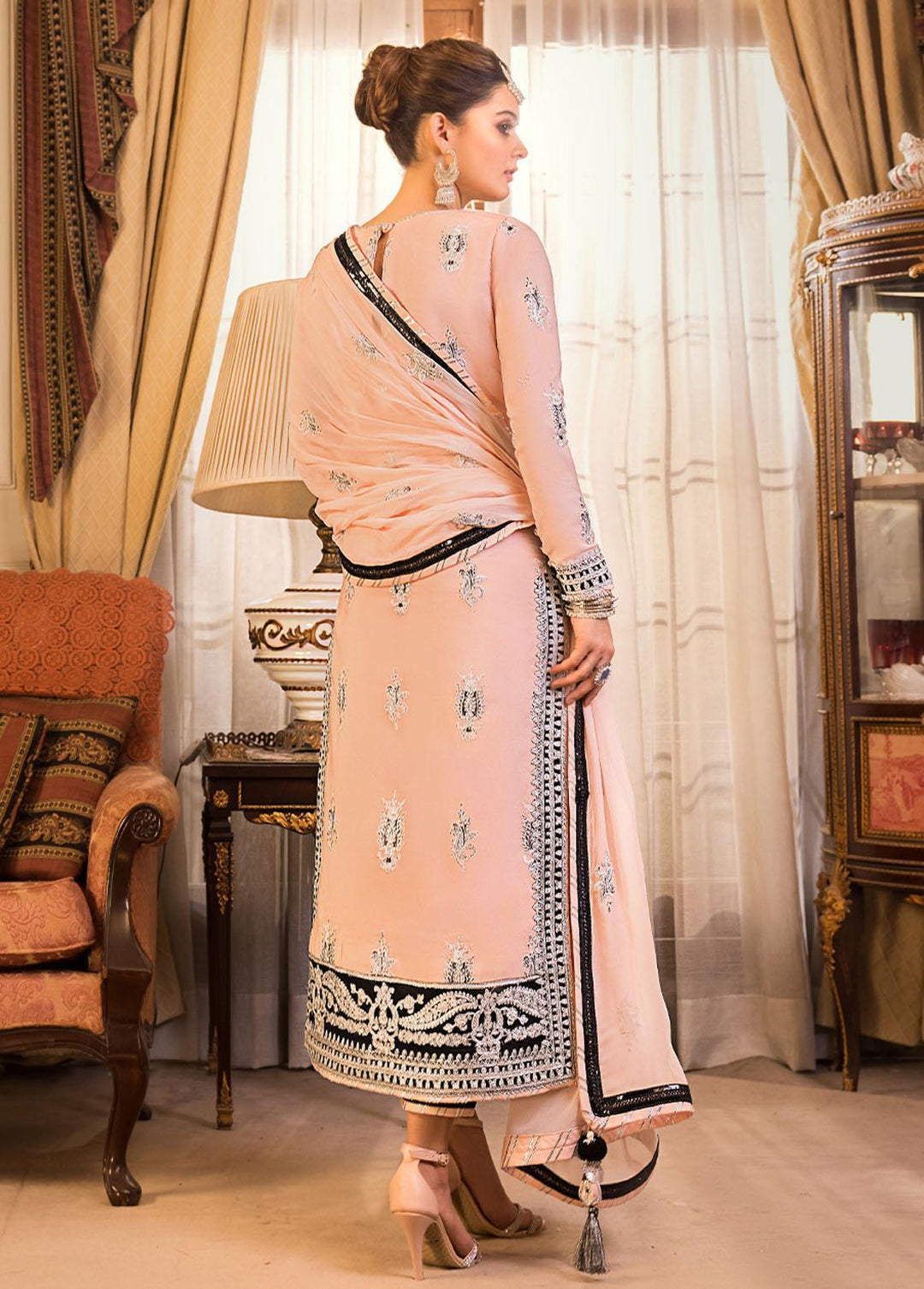 Maahru & Noorie by Asim Jofa Embroidered Cotton Suits Unstitched 3 Piece AJ23MN AJSM-10 - Festive Collection