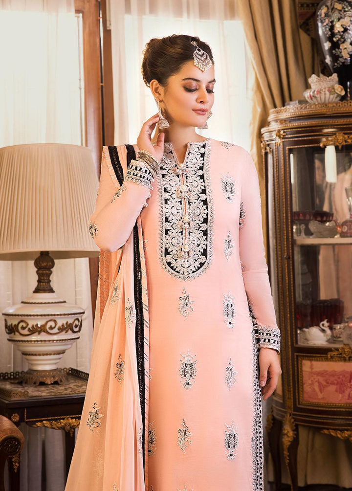 Maahru & Noorie by Asim Jofa Embroidered Cotton Suits Unstitched 3 Piece AJ23MN AJSM-10 - Festive Collection