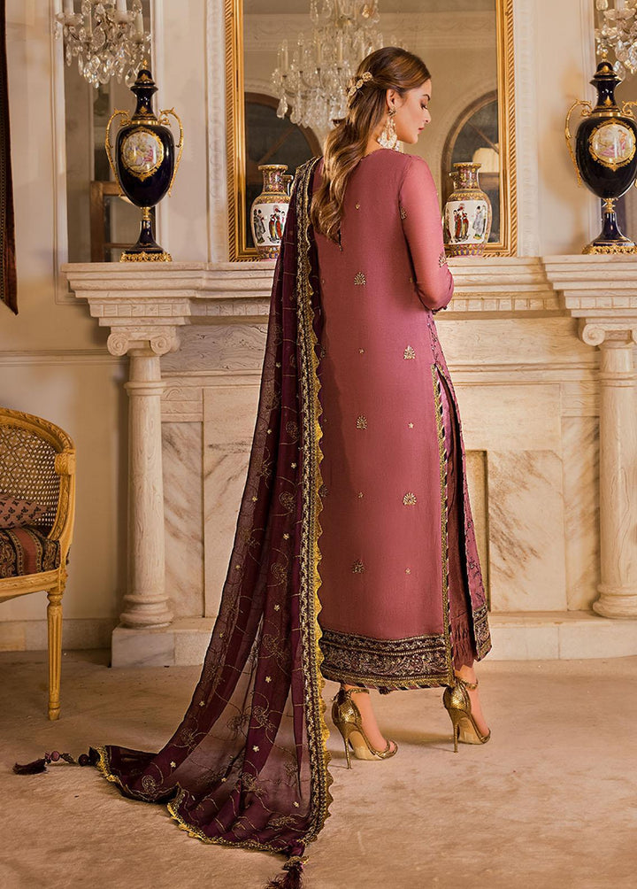 Maahru & Noorie by Asim Jofa Embroidered Chiffon Suits Unstitched 3 Piece AJ23MN AJSM-14 - Festive Collection