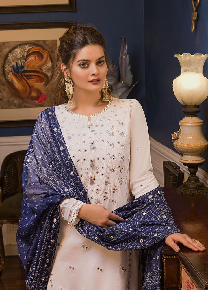 Maahru & Noorie by Asim Jofa Embroidered Cotton Suits Unstitched 3 Piece AJ23MN AJSM-24 - Festive Collection