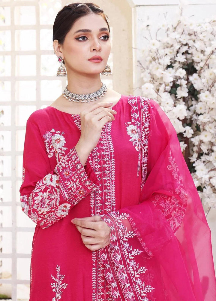 MAK Fashion Pret Embroidered Raw Silk 3 Piece Suit MAK23PST Maahru