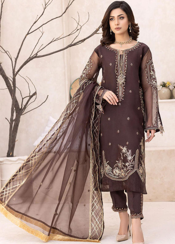 Madame Luxury Pret  Organza 3 Piece Suit 4004