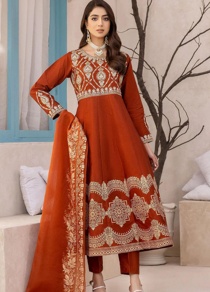 Madame Luxury Pret  Raw Silk 3 Piece Suit 2568