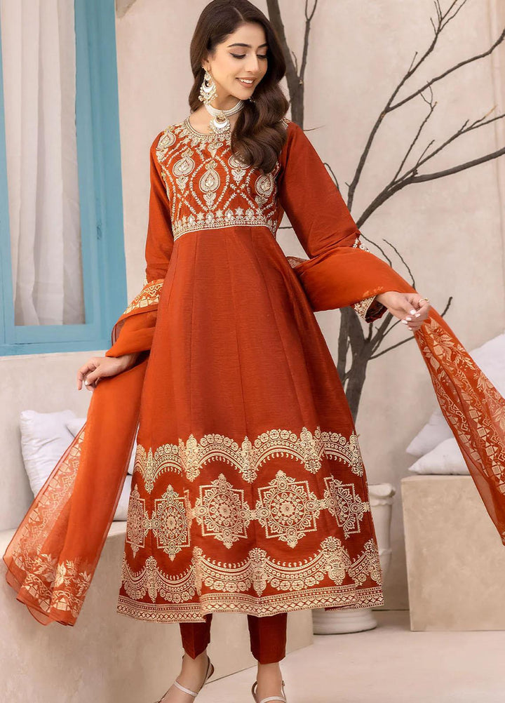Madame Luxury Pret  Raw Silk 3 Piece Suit 2568