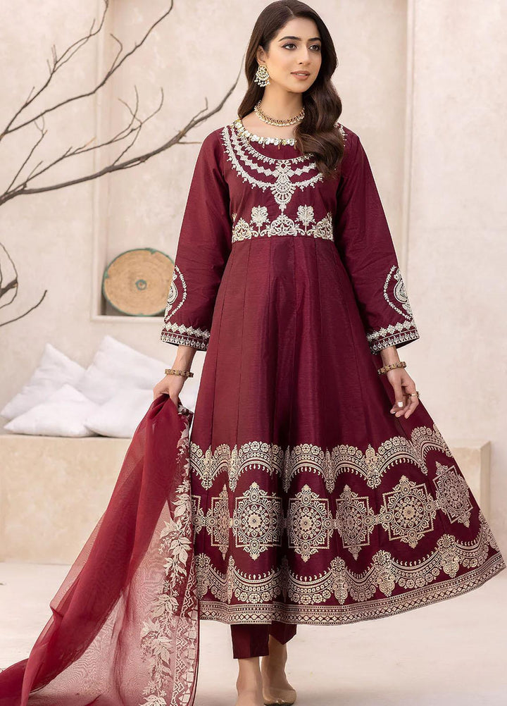 Madame Luxury Pret  Raw Silk 3 Piece Suit 2569