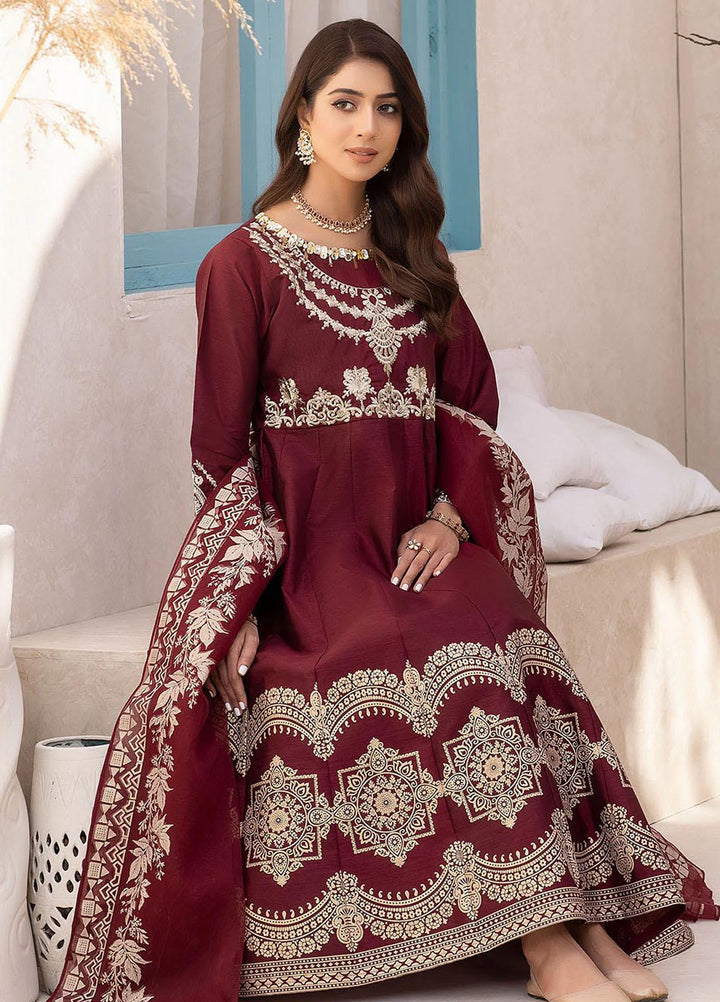 Madame Luxury Pret  Raw Silk 3 Piece Suit 2569