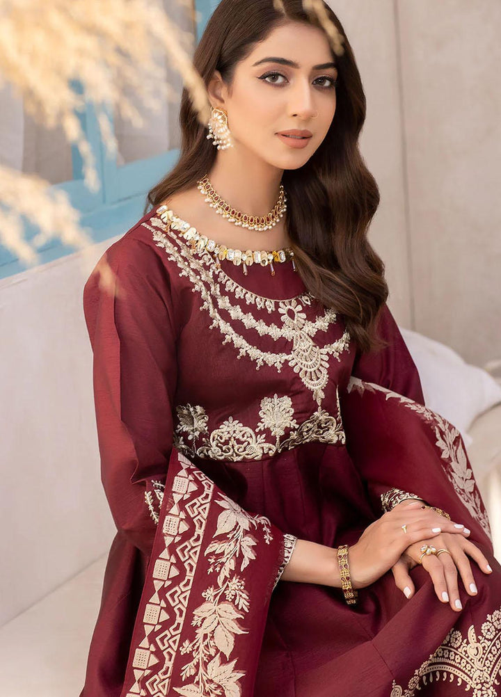 Madame Luxury Pret  Raw Silk 3 Piece Suit 2569