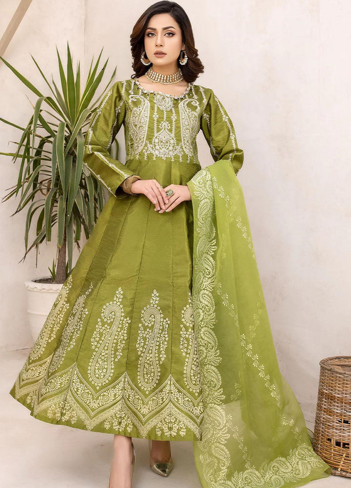 Madame Luxury Pret  Raw Silk 3 Piece Suit 2570