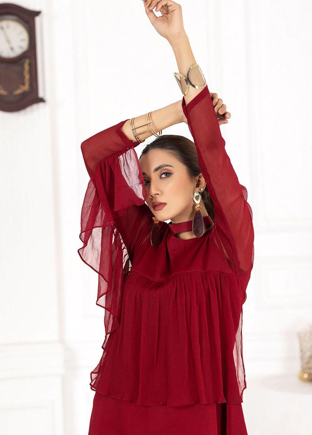 Madame Luxury Pret  Chiffon Top 2563