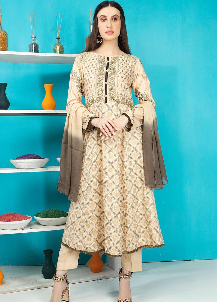 Madame Casual Pret Embroidered Linen 3 Piece Suit MDM21NP 2412