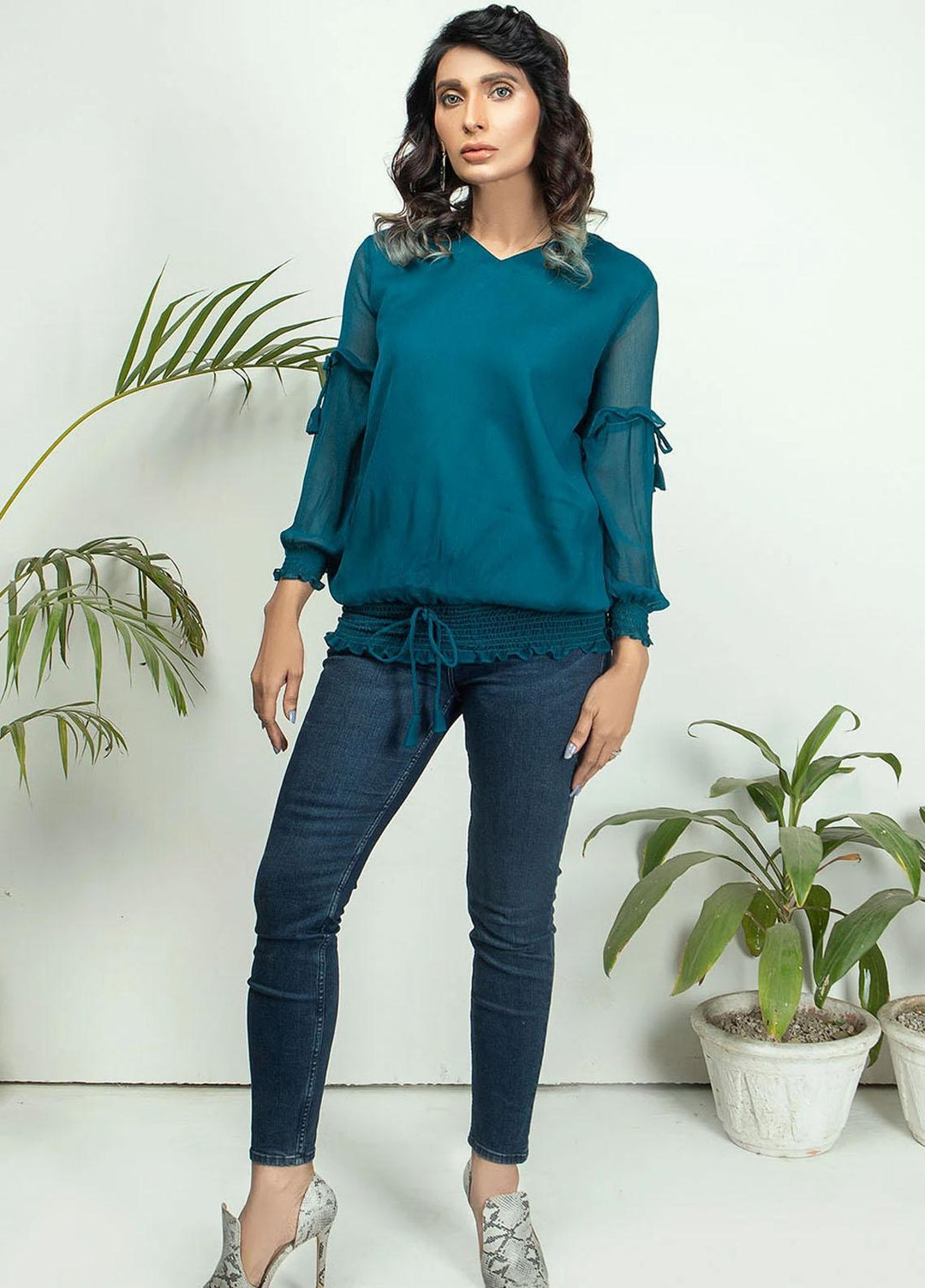 Madame Casual Pret  Chiffon Top MDM21NP Z16
