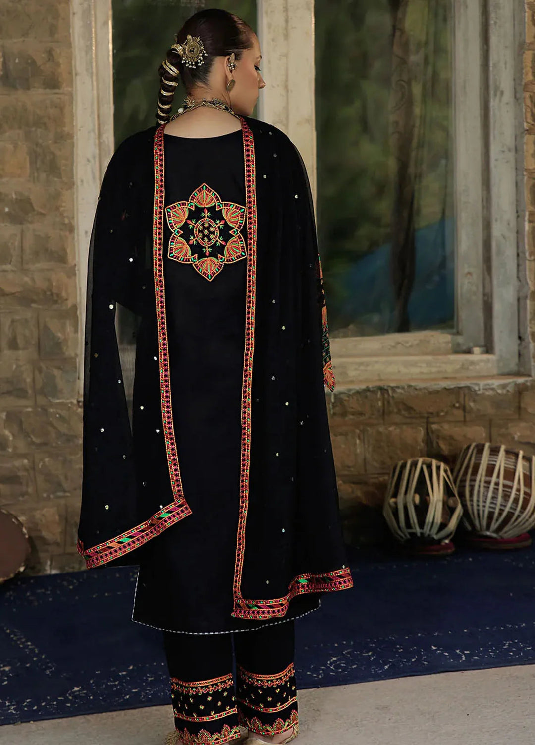 Madame Pret Embroidered Cambric 3 Piece Suit 7028