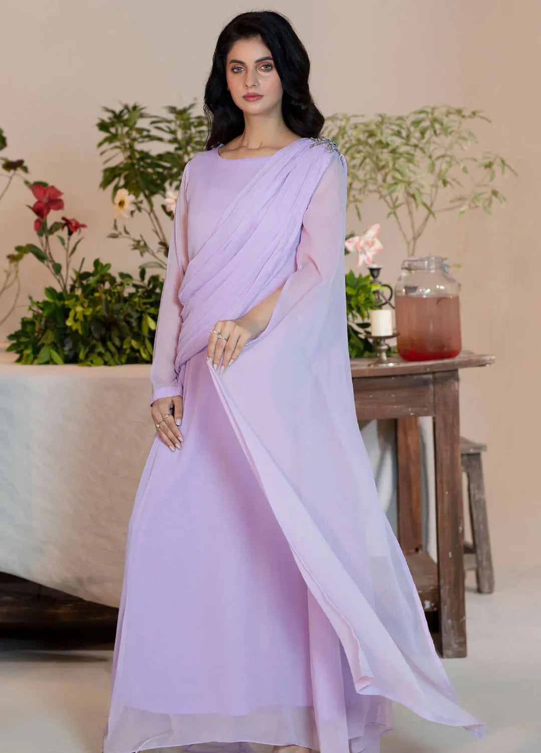 Madame Pret Embroidered Chiffon 1 Piece Maxi 105