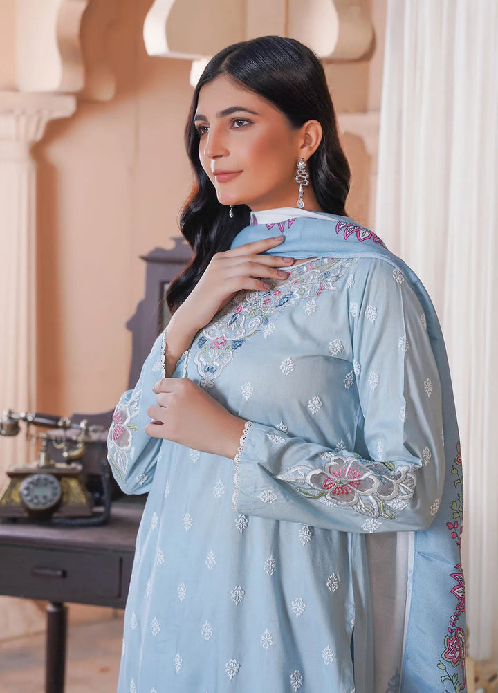 Madame Pret Embroidered Linen 3 Piece Suit 7034