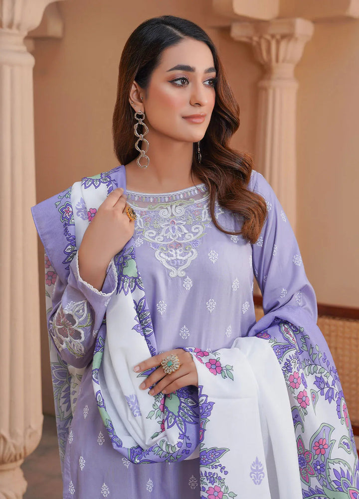 Madame Pret Embroidered Linen 3 Piece Suit 7037