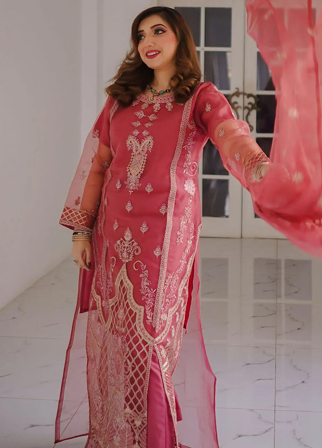 Madame Pret Embroidered organza 3 Piece Suit 2726