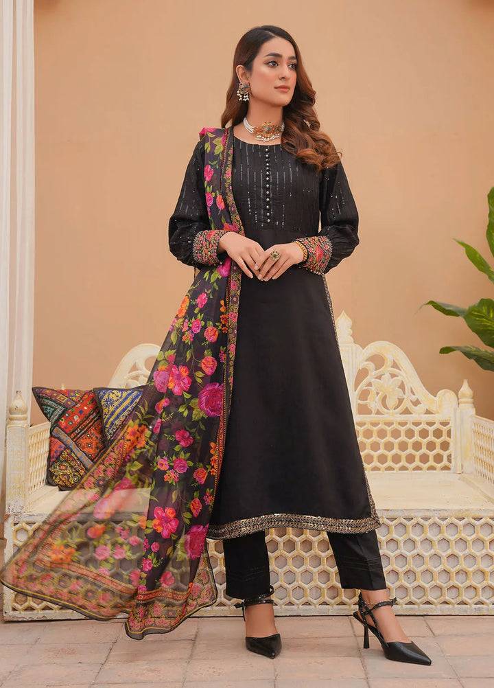 Madame Pret Embroidered Viscose 3 Piece Suit 7032