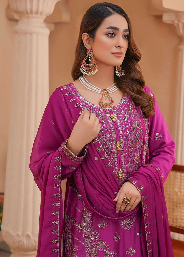 Madame Pret Embroidered Viscose 3 Piece Suit 7041