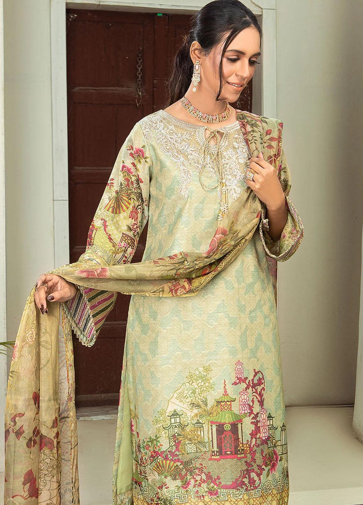 Madame Pret Embroidered Cotton 3 Piece Suit MDM21ZV 2418