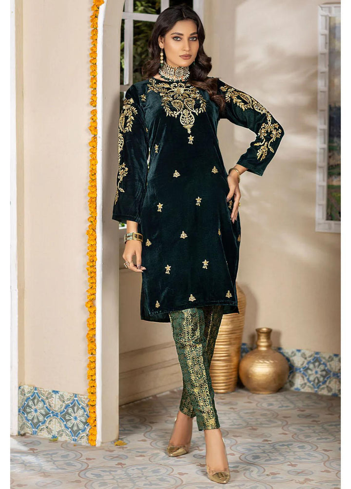 Madame Luxury Pret  Velvet Shirt 2548