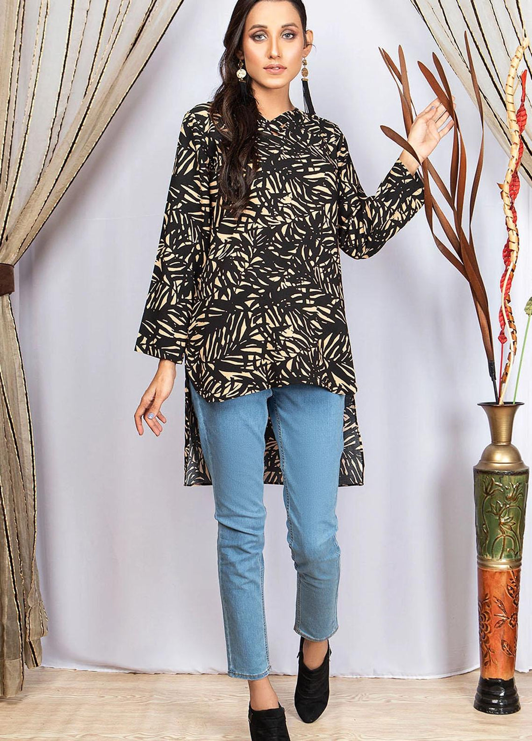 Madame Casual Pret  Linen Top MDM21NP Z08-B-1